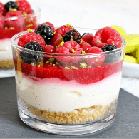 Cheese-cake cru aux fruits rouges