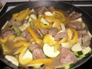 Boeuf mijoté au légumes d'été.